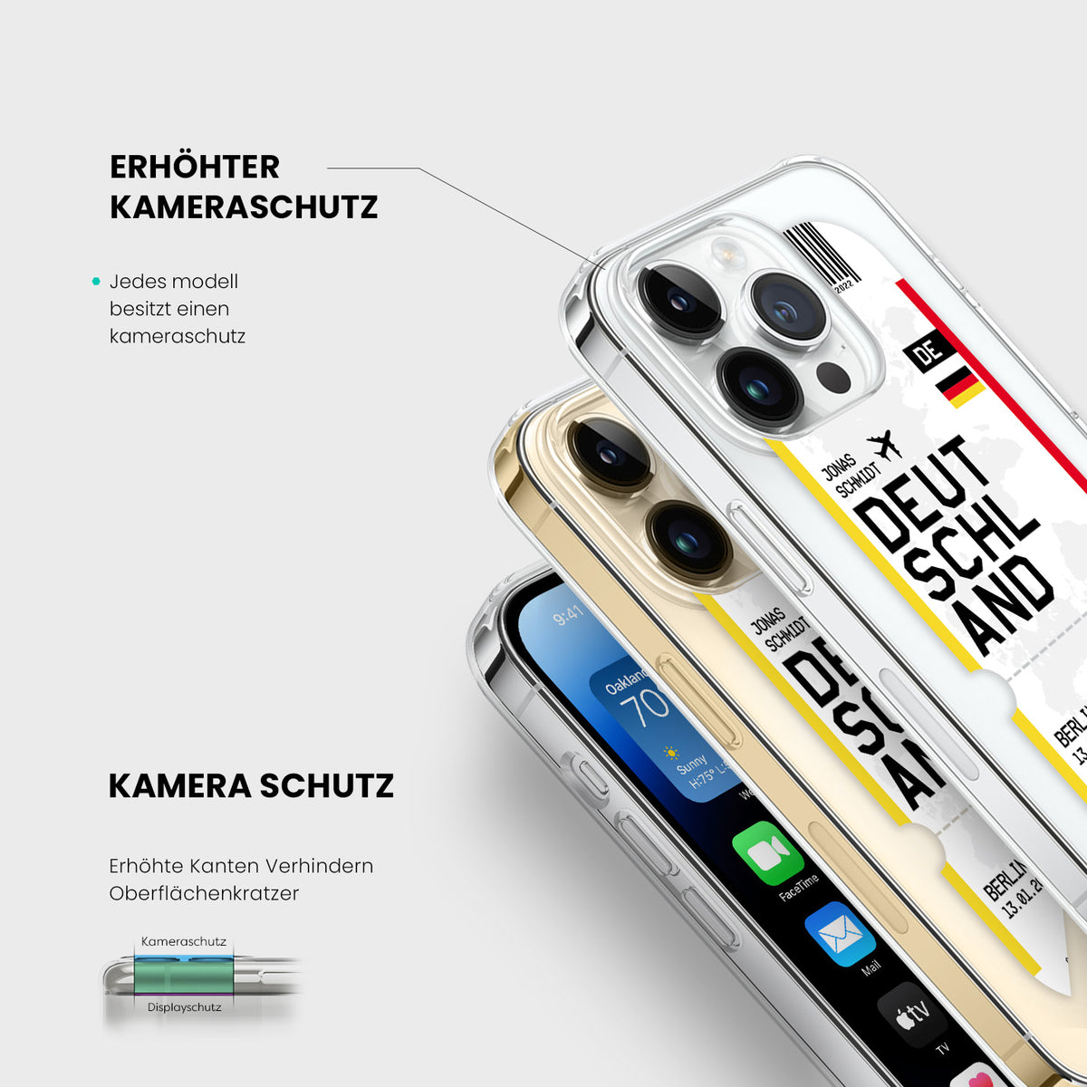 Handyhülle im Ticket Design - Deutschland - 1instaphone