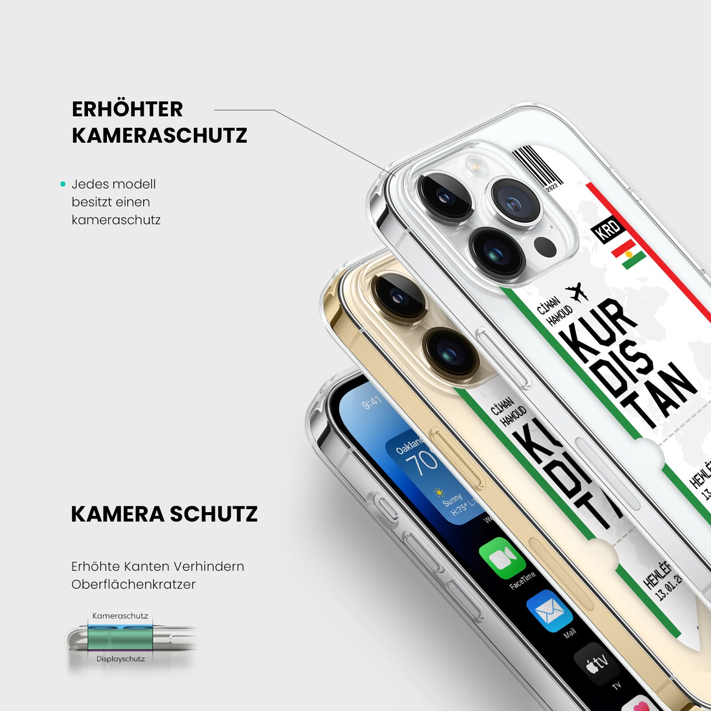 Handyhülle im Ticket Design - Kurdistan - 1instaphone