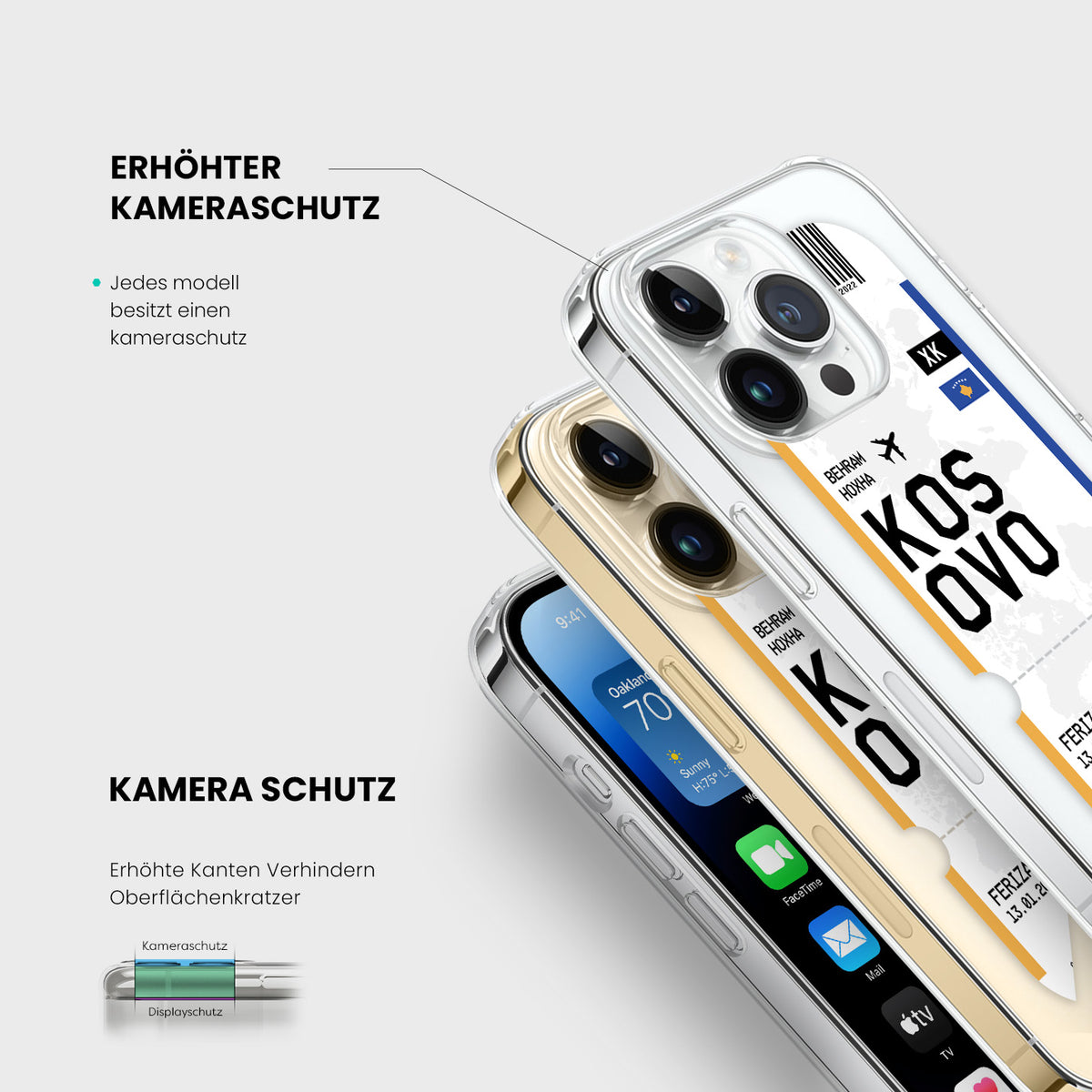 Handyhülle im Ticket Design - Kosovo - 1instaphone