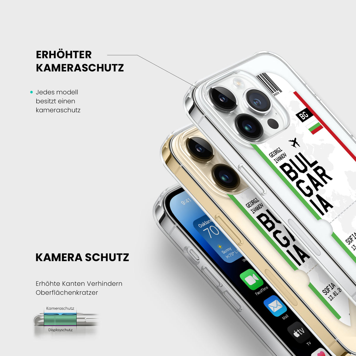 Handyhülle im Ticket Design - Bulgarien - 1instaphone