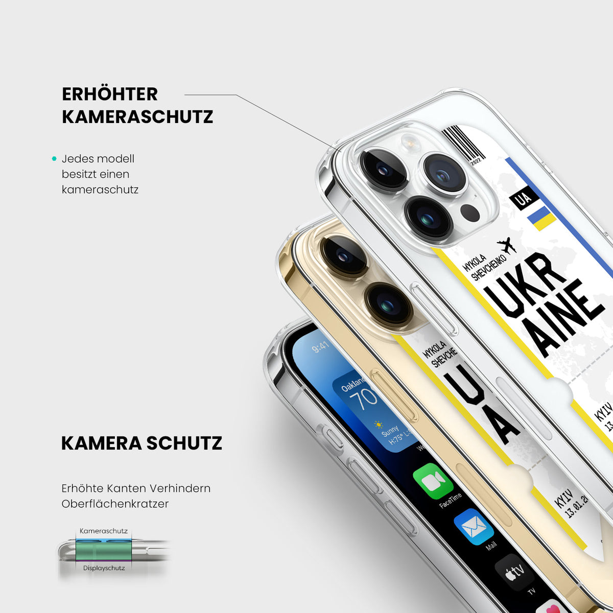 Handyhülle im Ticket Design - Ukraine - 1instaphone