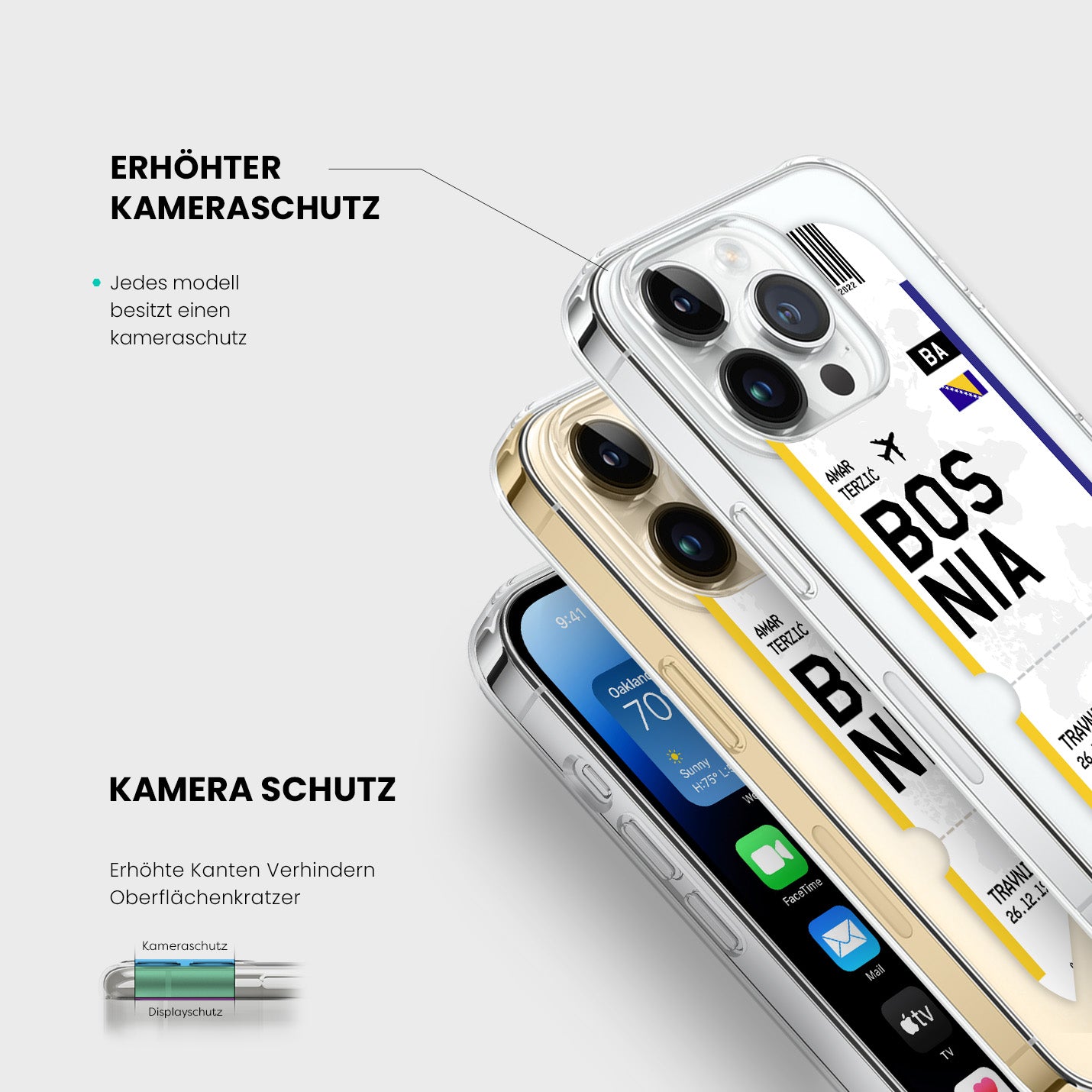 Handyhülle im Ticket Design - Bosnien - 1instaphone