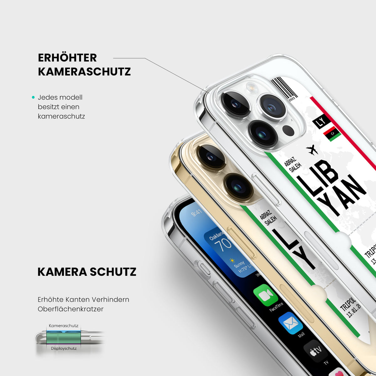 Handyhülle im Ticket Design - Libyen - 1instaphone