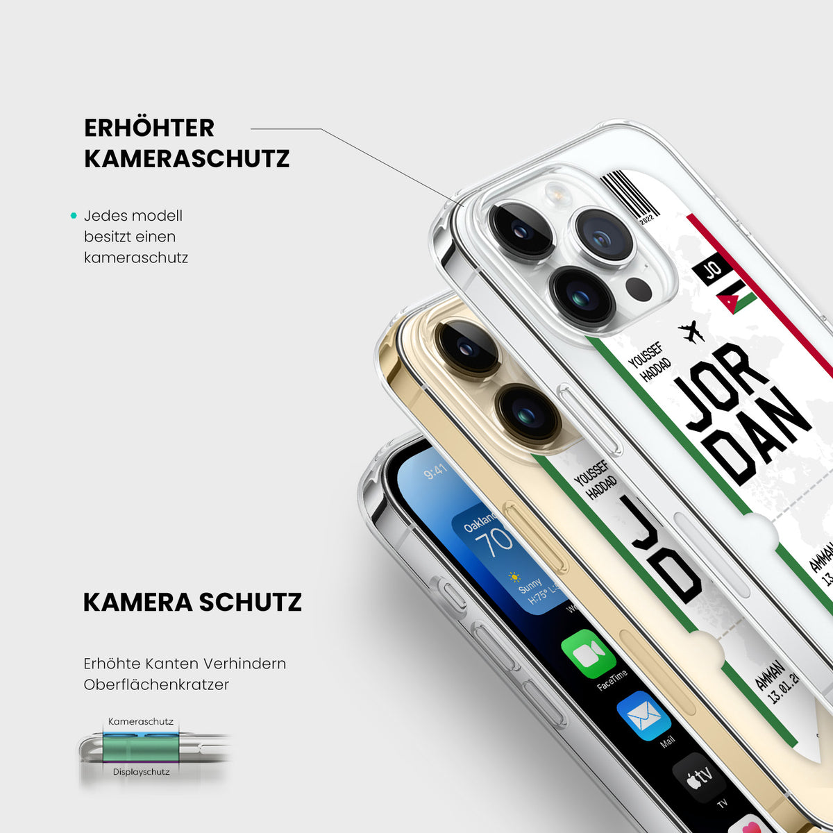 Handyhülle im Ticket Design - Jordanien - 1instaphone