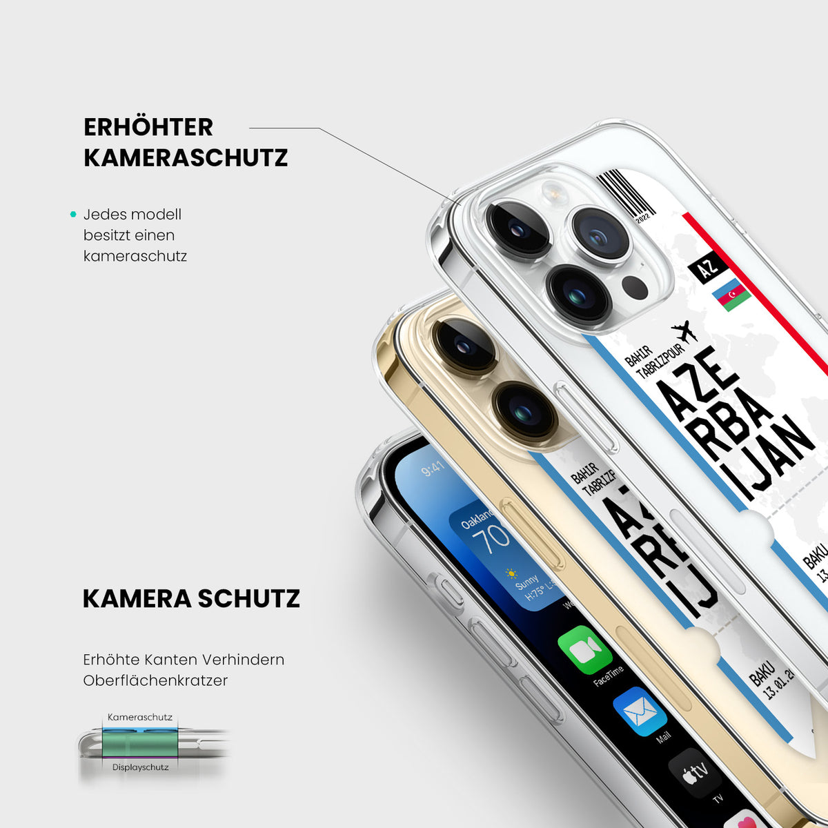 Handyhülle im Ticket Design - Aserbaidschan - 1instaphone