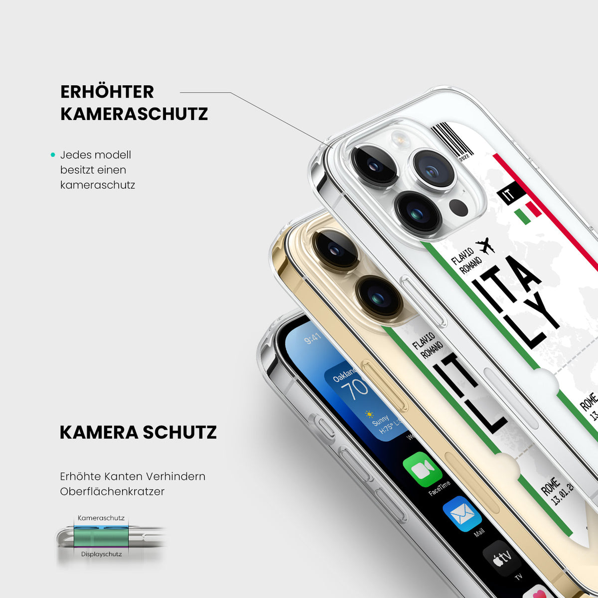Handyhülle im Ticket Design - Italien - 1instaphone
