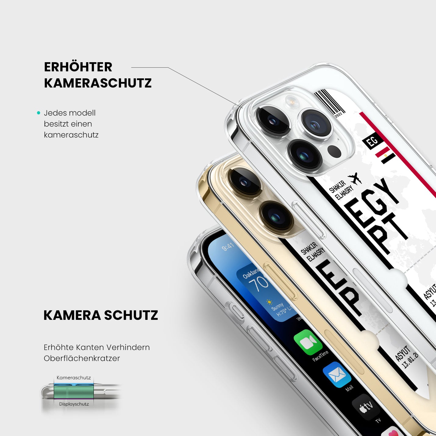 Handyhülle im Ticket Design - Ägypten - 1instaphone
