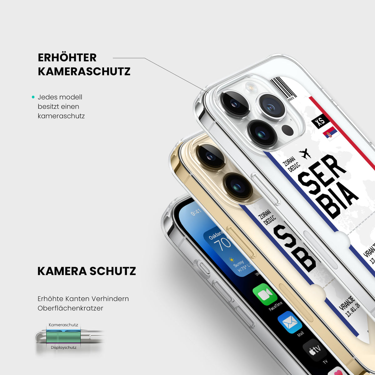 Handyhülle im Ticket Design - Serbien - 1instaphone