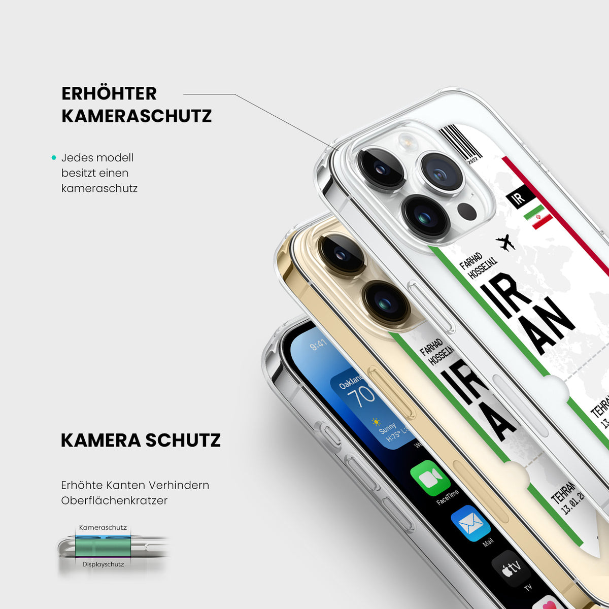 Handyhülle im Ticket Design - Iran - 1instaphone