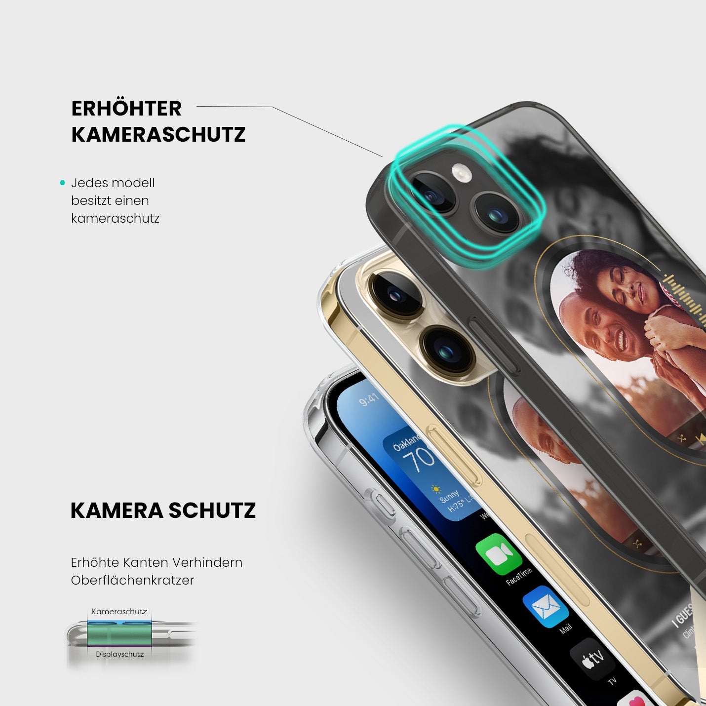 Handyhülle Durchsichtig Spotify Design mit Foto - 1instaphone