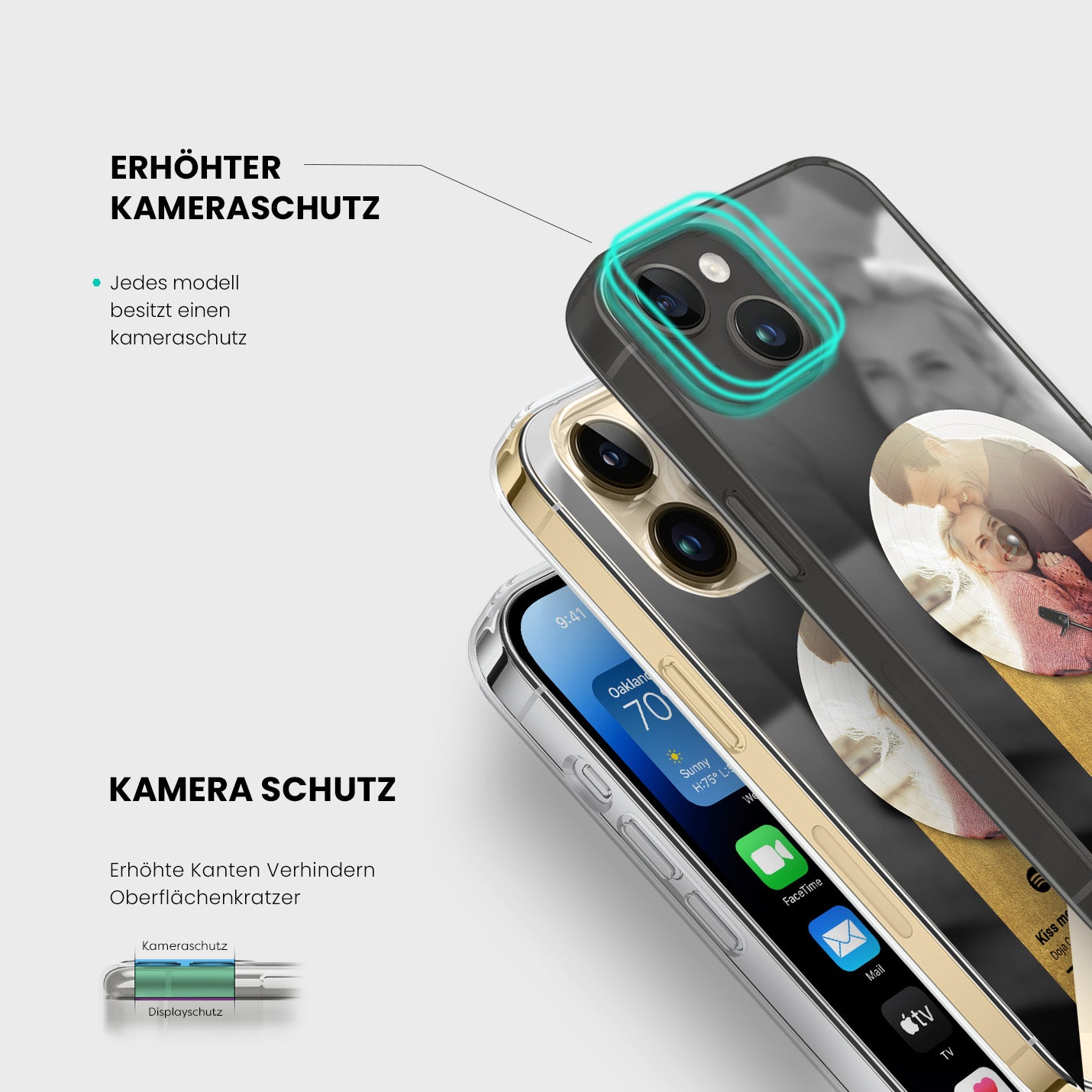 Handyhülle Durchsichtig Spotify Design - 1instaphone