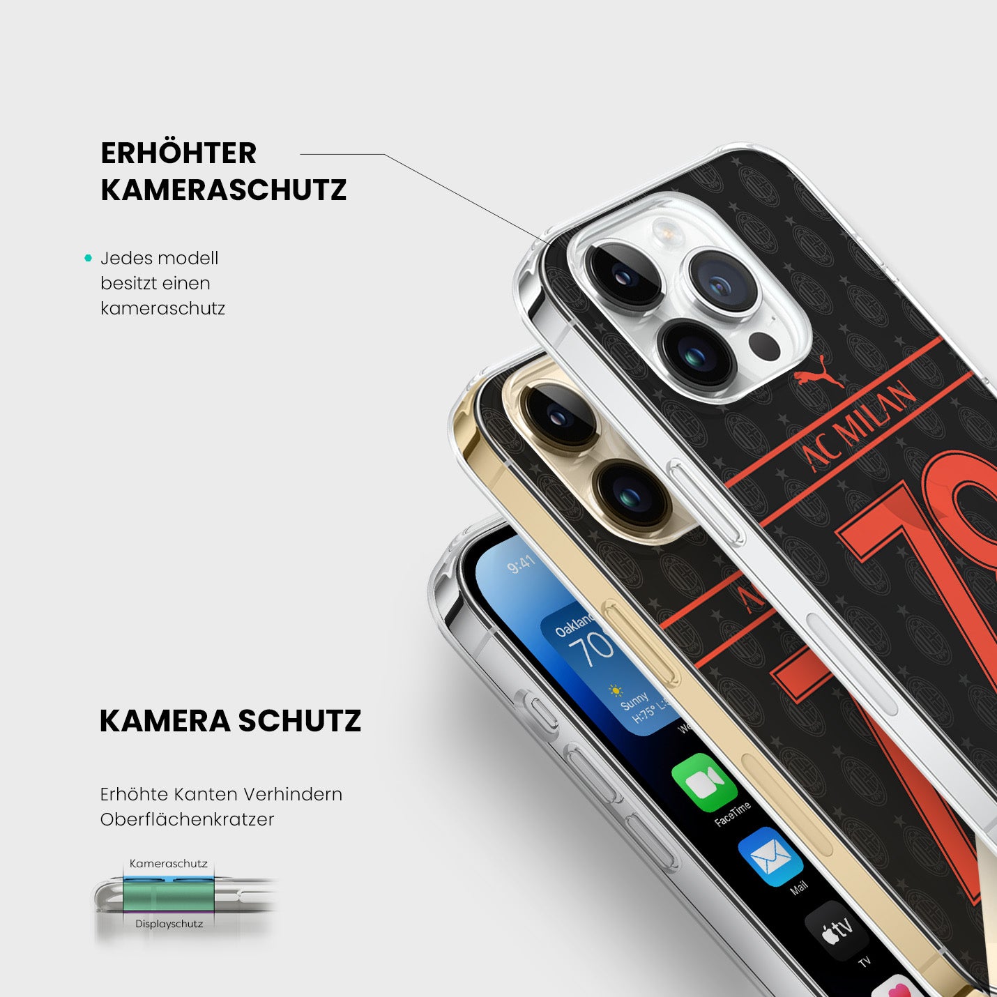 Personalisierte AC Milan Handyhülle - 1instaphone
