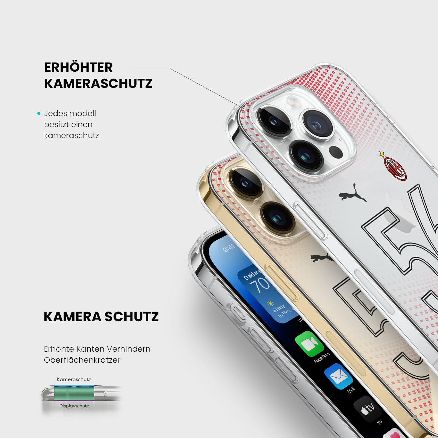 Personalisierte AC Milan Handyhülle - 1instaphone