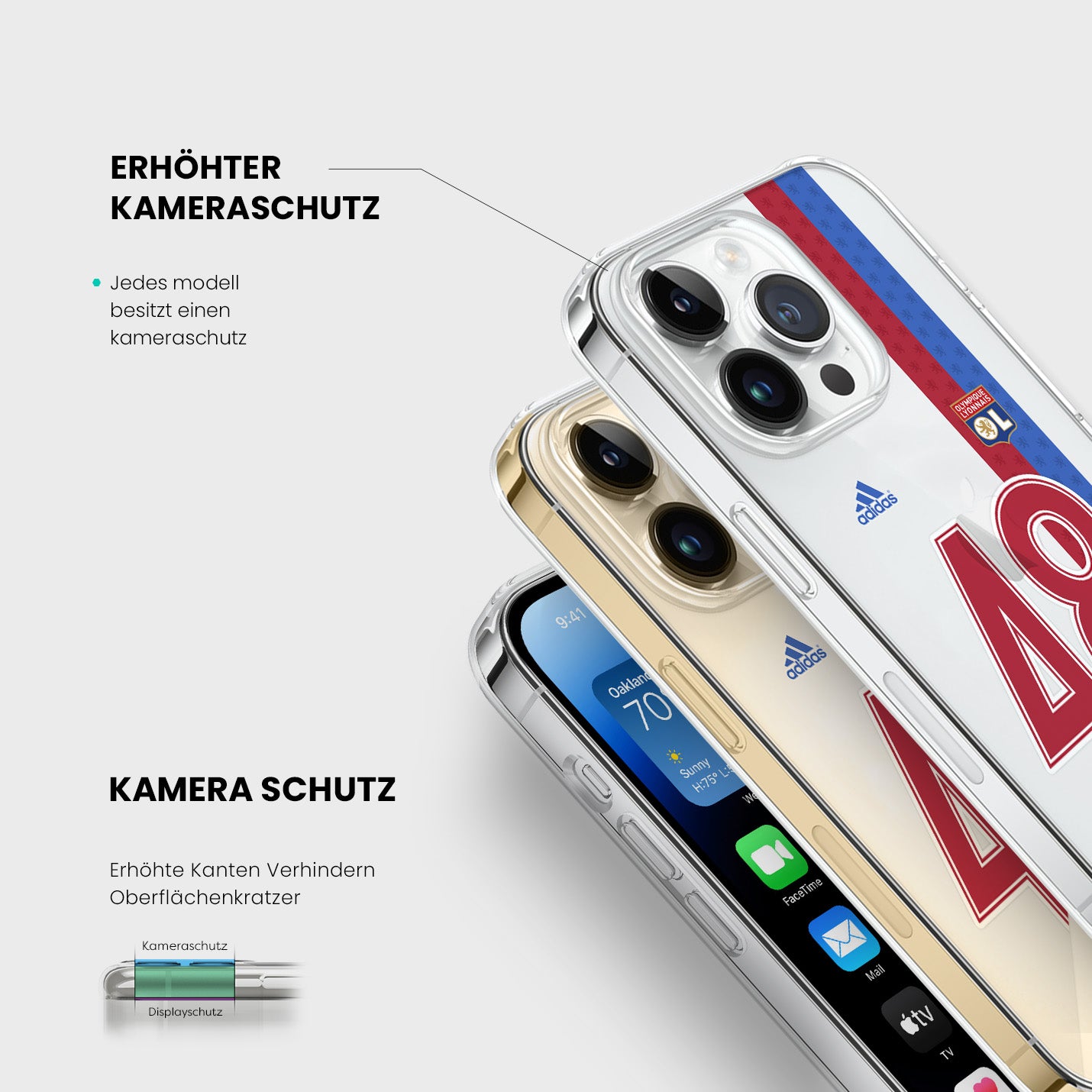 Personalisierte Olympique Lyon Handyhülle - 1instaphone