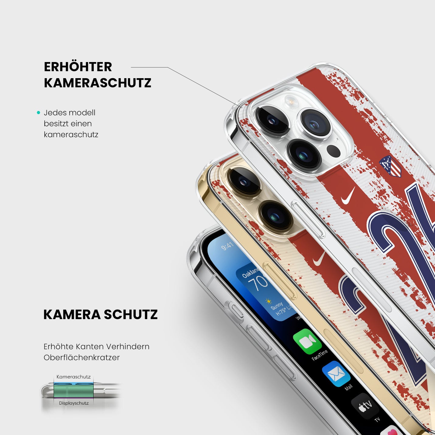 Personalisierte Atlético Madrid Handyhülle - 1instaphone