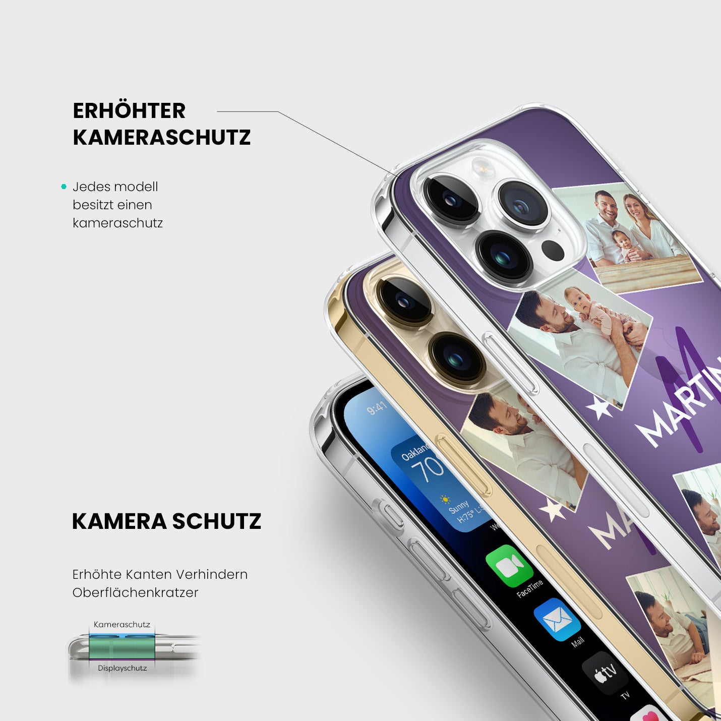 Handyhüllen mit Wunschfoto und Name - 1instaphone