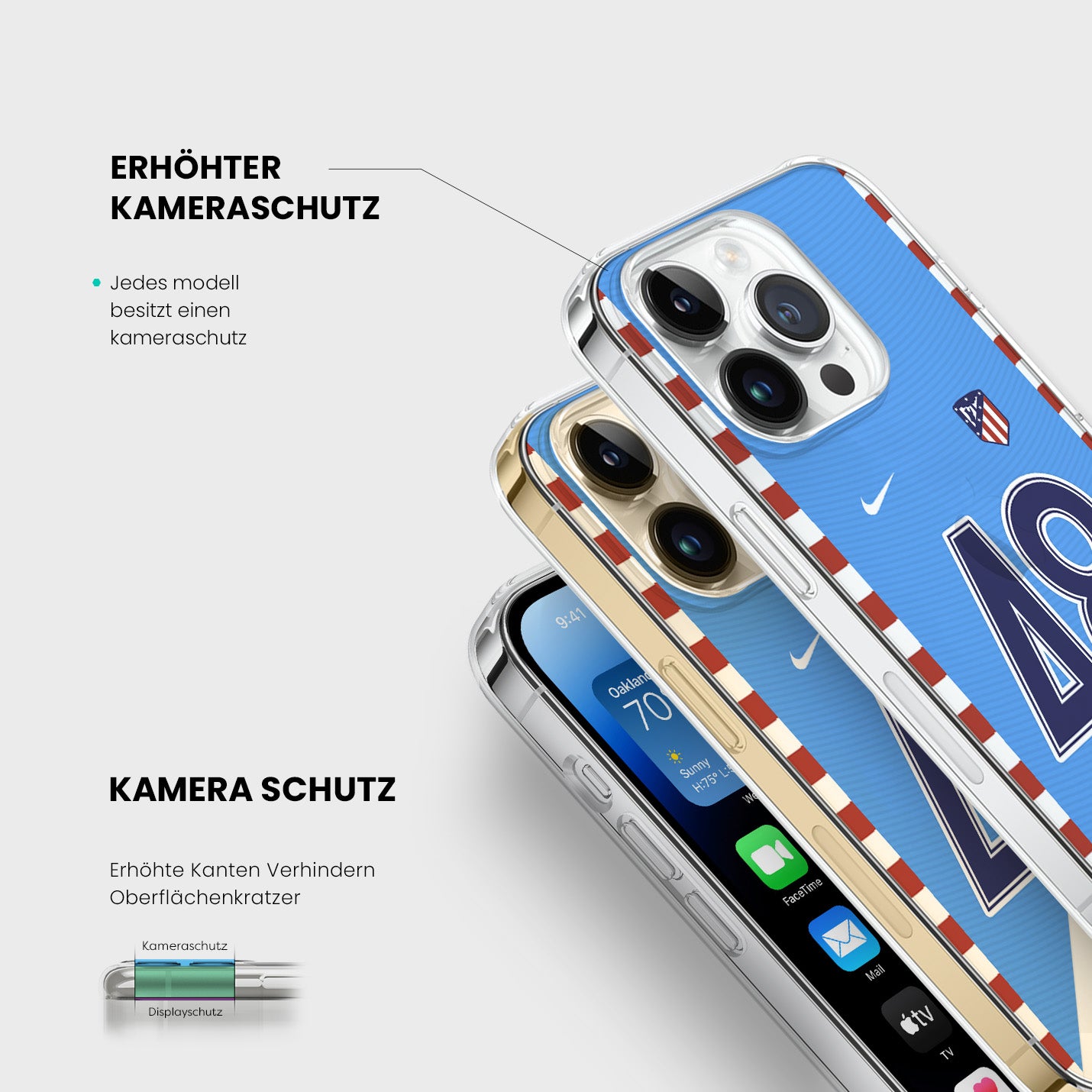 Personalisierte Atlético Madrid Handyhülle - 1instaphone