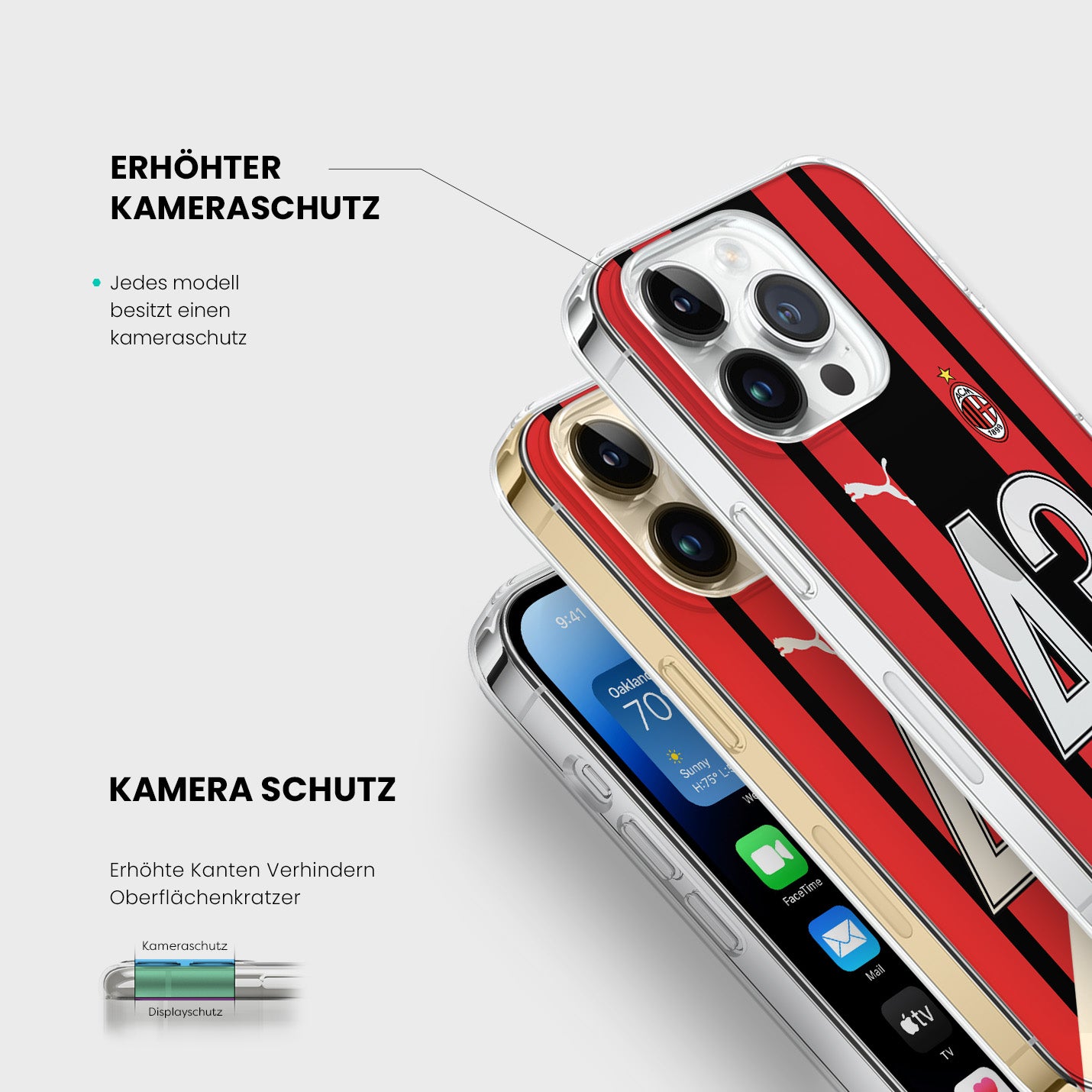 Personalisierte AC Milan Handyhülle - 1instaphone