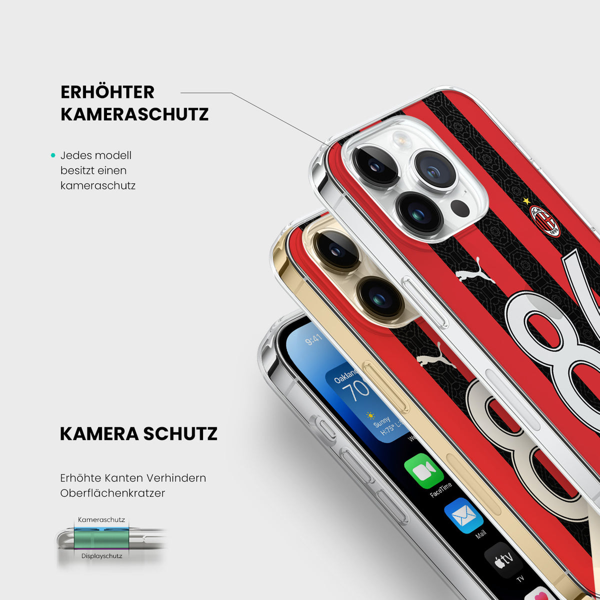 Personalisierte AC Milan Handyhülle - 1instaphone