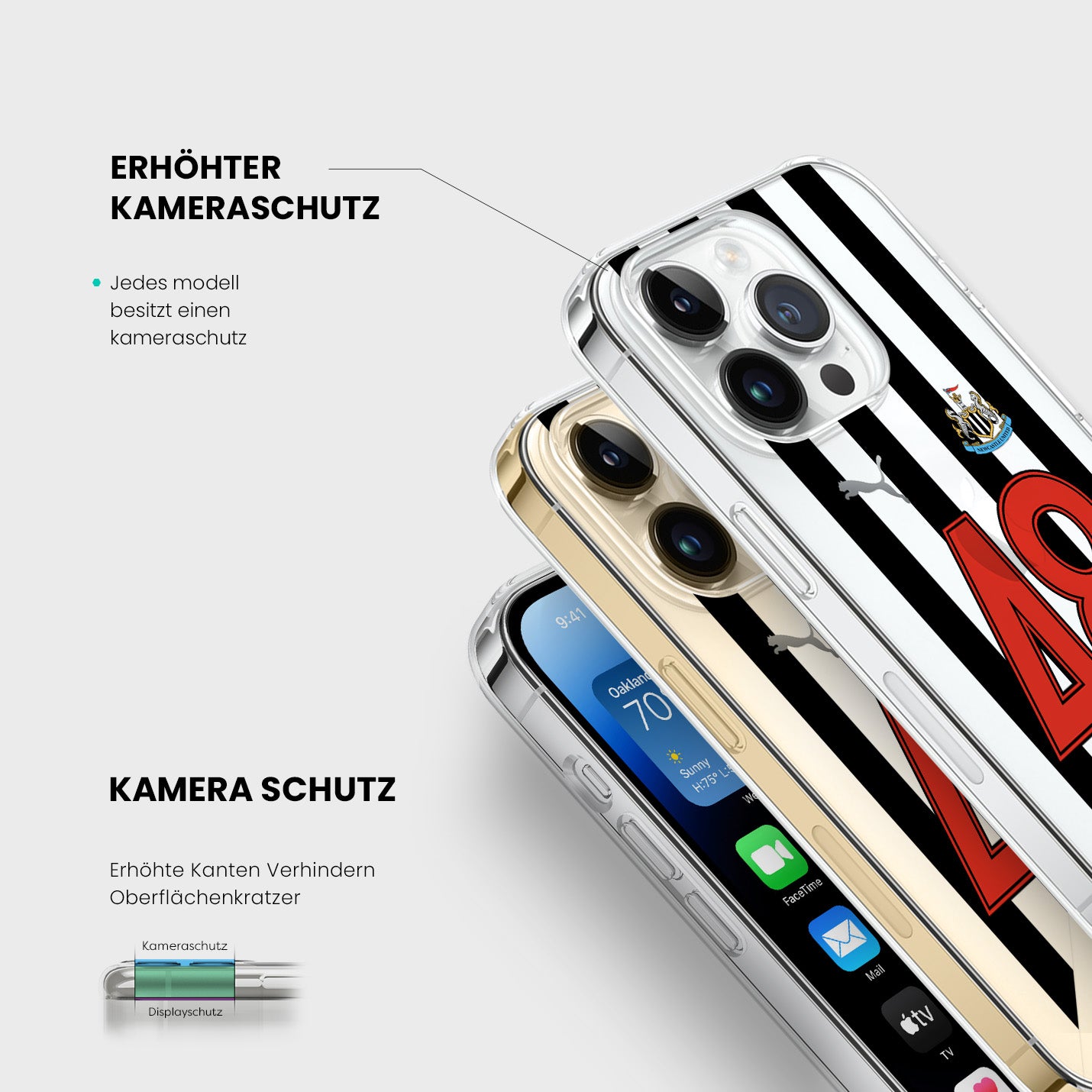 Personalisierte Newcastle United Handyhülle - 1instaphone