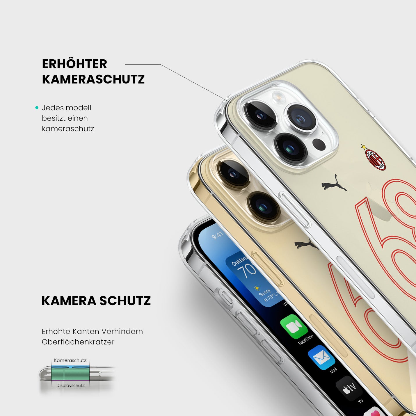 Personalisierte AC Milan Handyhülle - 1instaphone