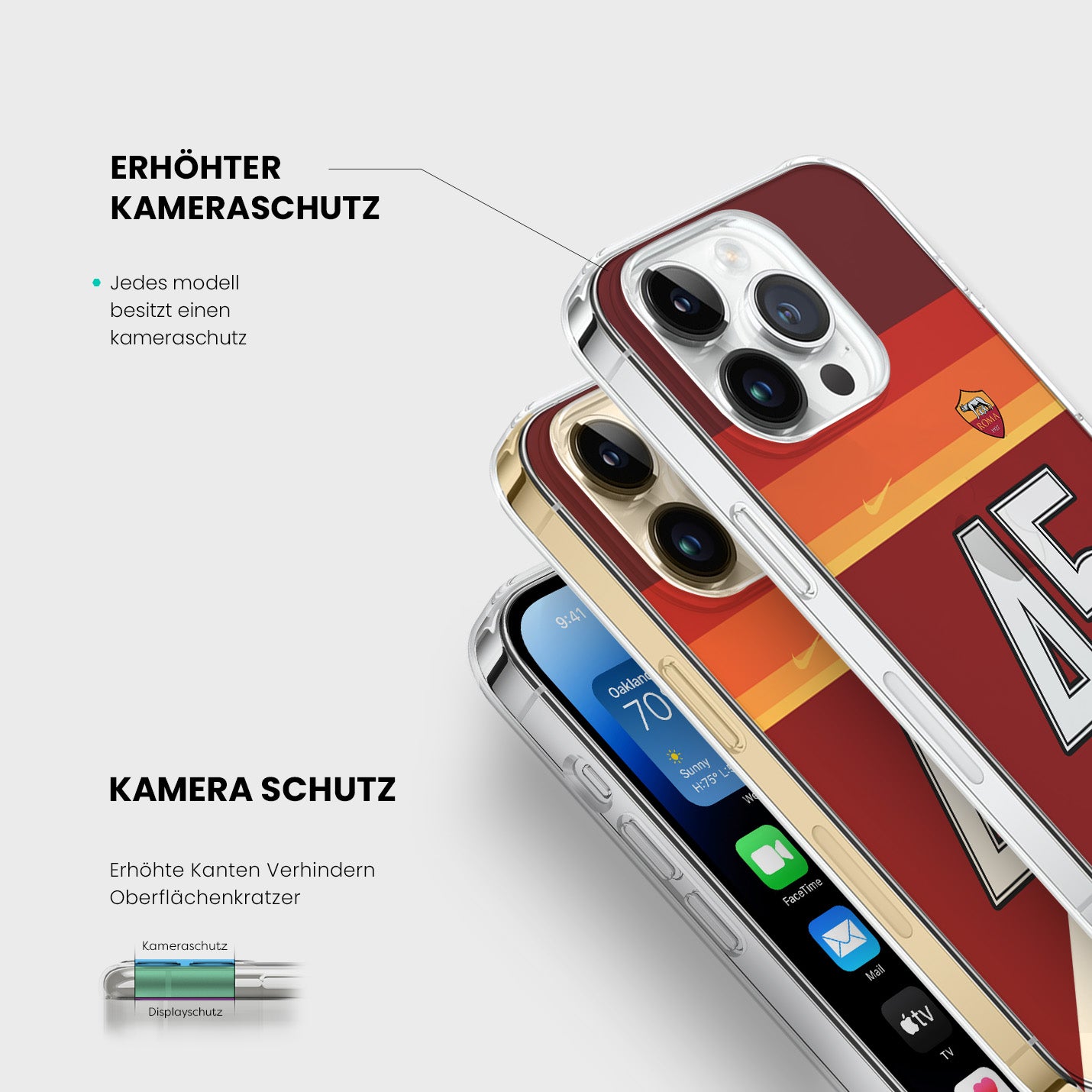 Personalisierte AS Roma Handyhülle - 1instaphone