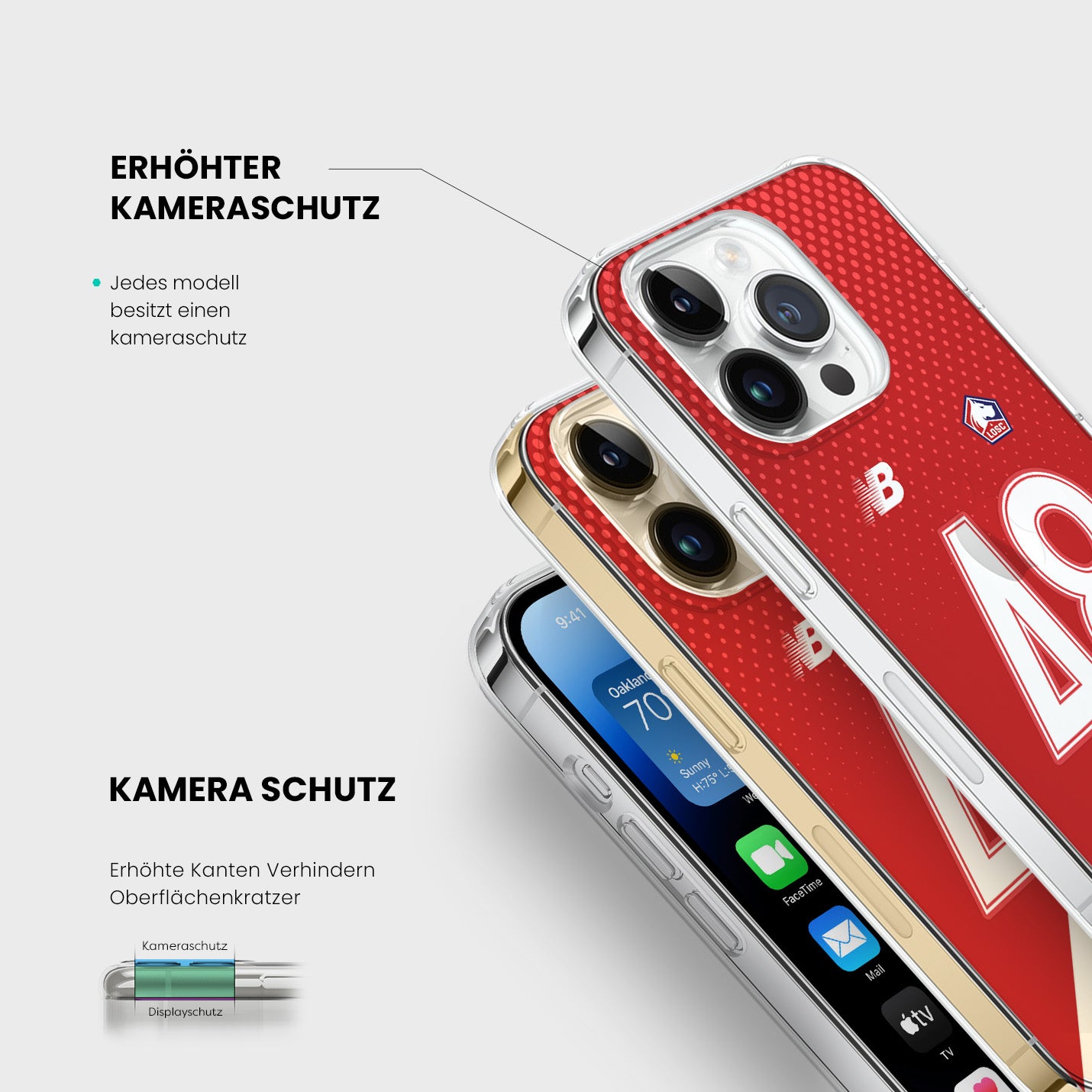 Personalisierte LOSC Lille Handyhülle - 1instaphone