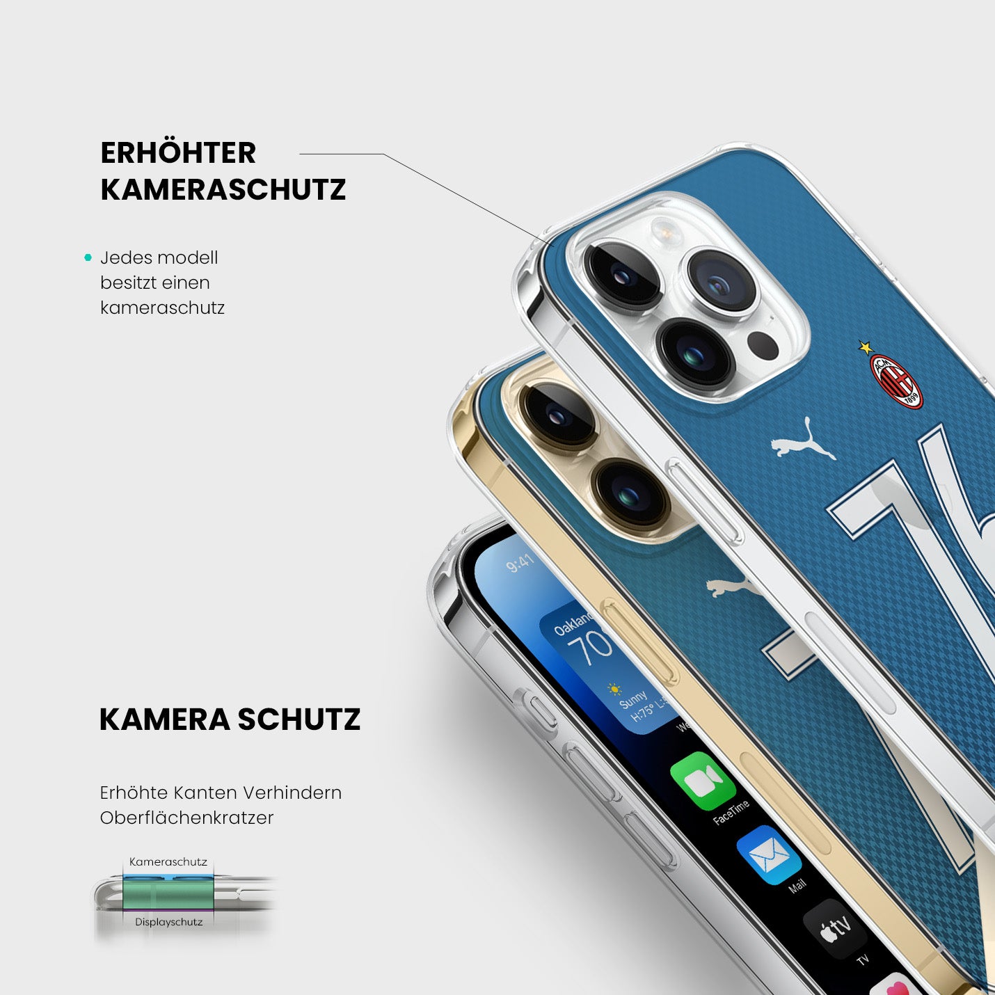 Personalisierte AC Milan Handyhülle - 1instaphone