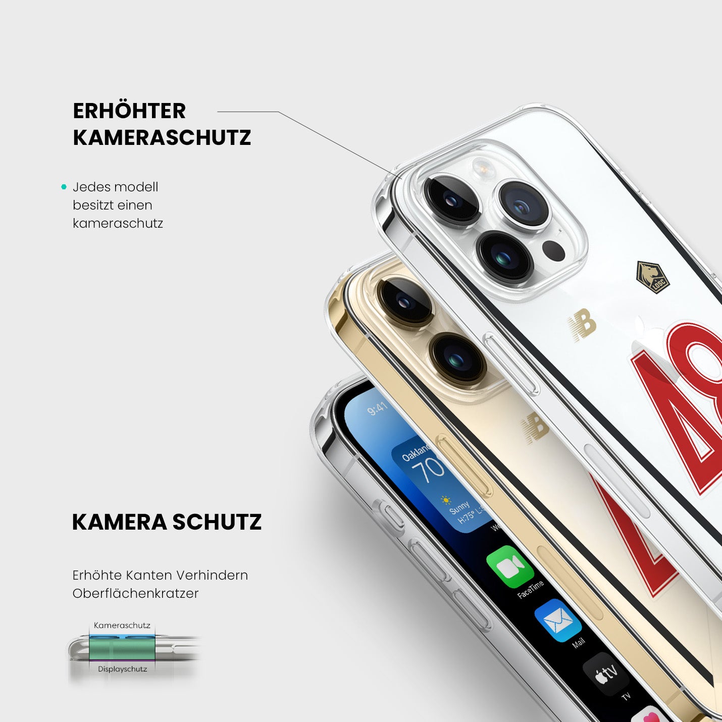 Personalisierte LOSC Lille Handyhülle - 1instaphone