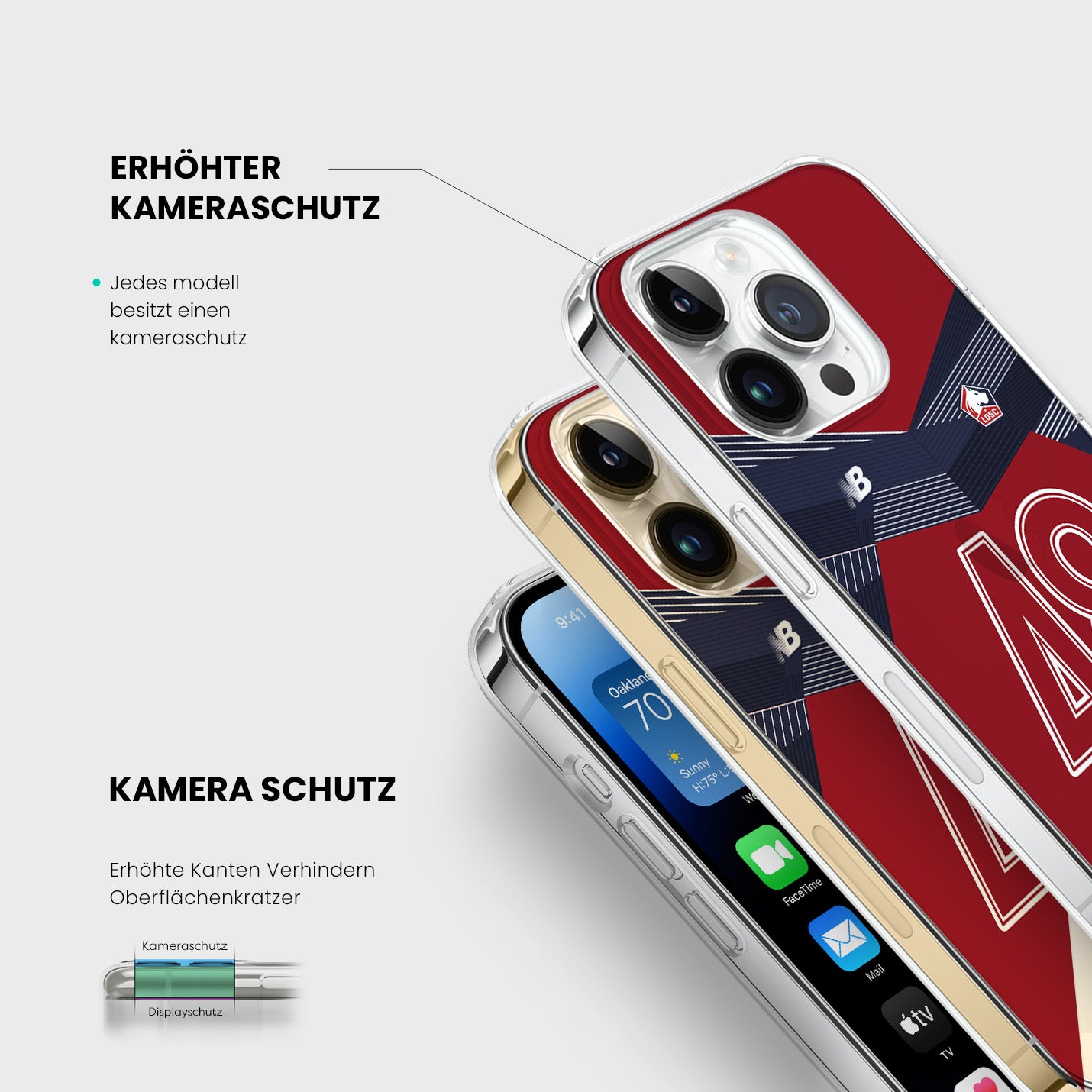 Personalisierte LOSC Lille Handyhülle - 1instaphone