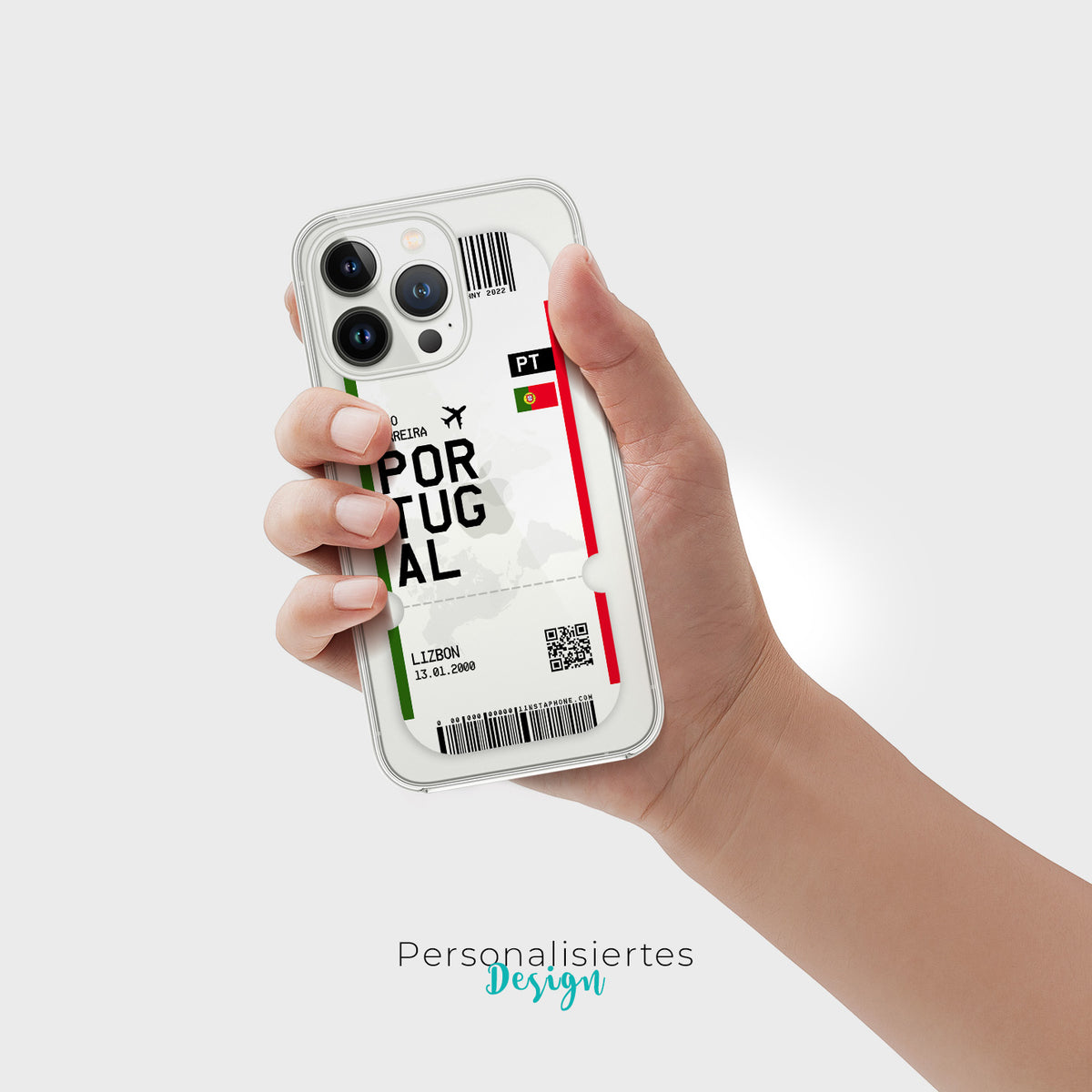 Handyhülle im Ticket Design - Portugal - 1instaphone