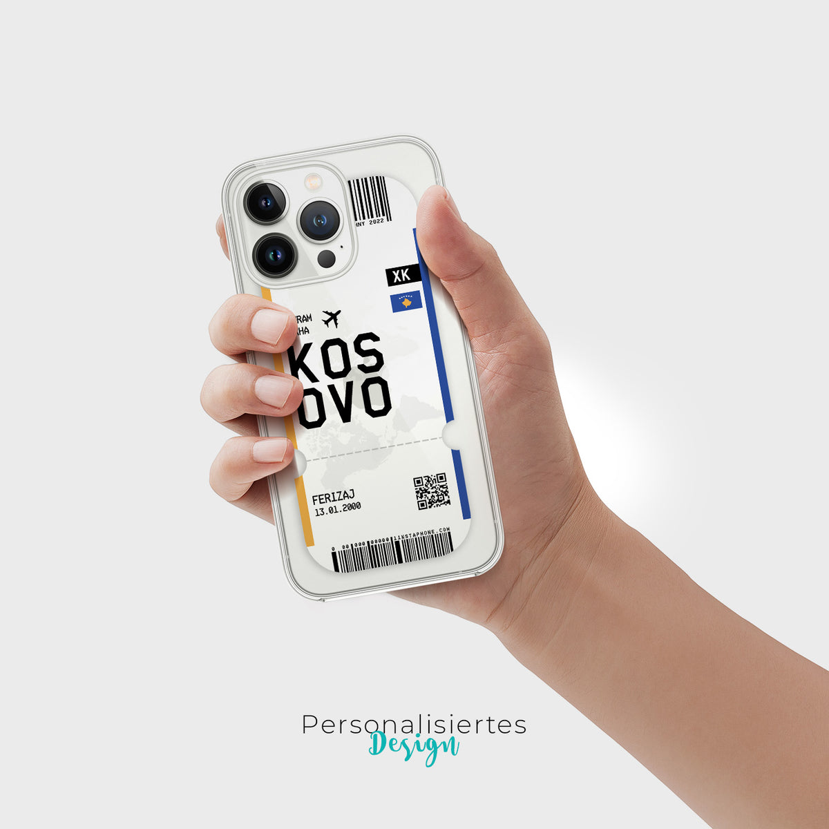 Handyhülle im Ticket Design - Kosovo - 1instaphone