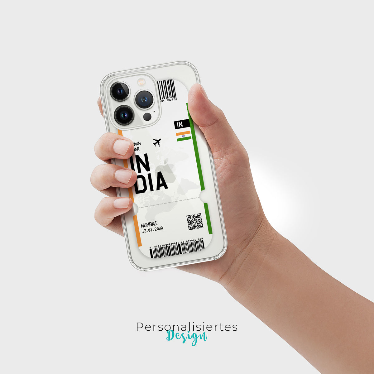 Handyhülle im Ticket Design - Indien - 1instaphone