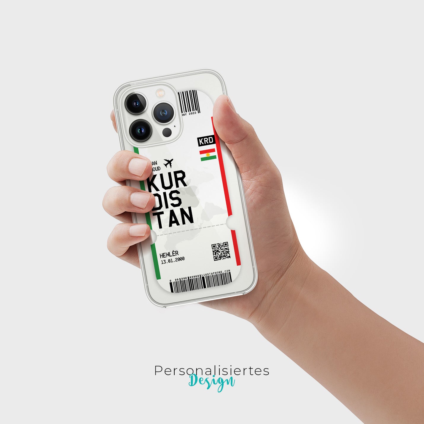 Handyhülle im Ticket Design - Kurdistan - 1instaphone