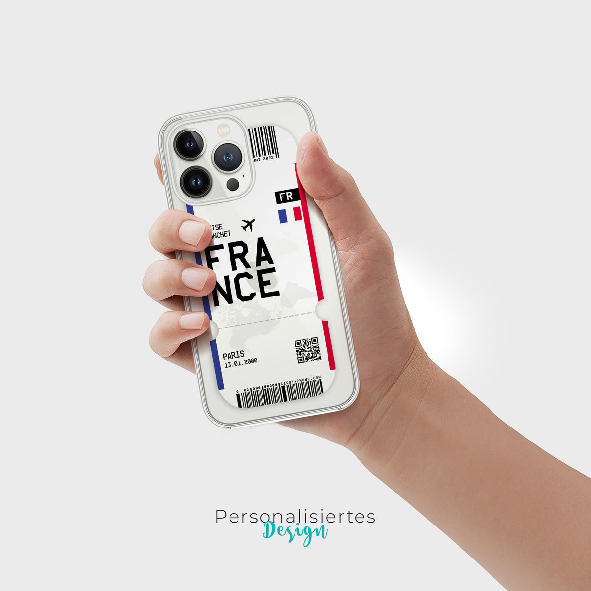 Handyhülle im Ticket Design - Frankreich - 1instaphone