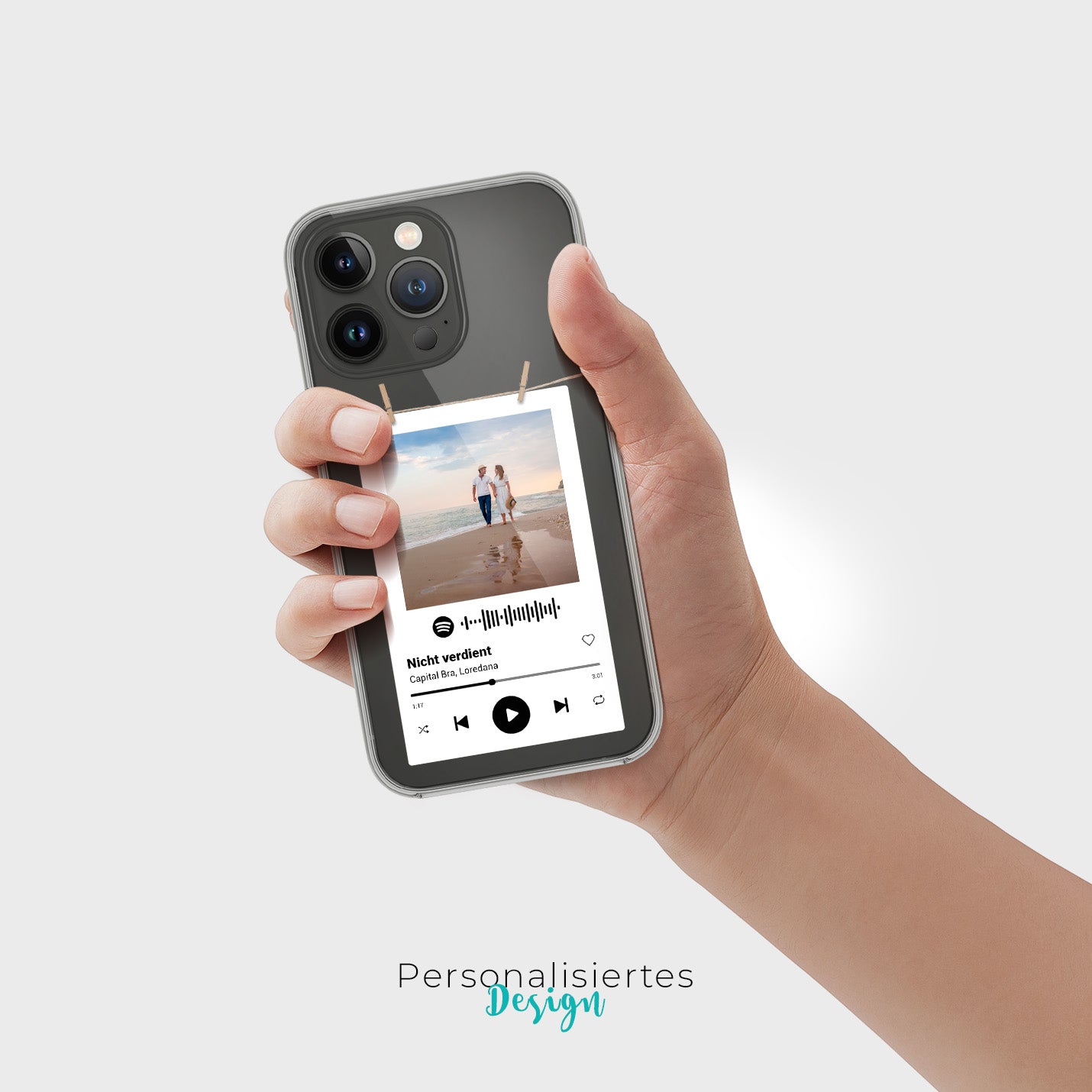 Handyhülle Durchsichtig Spotify Design - 1instaphone