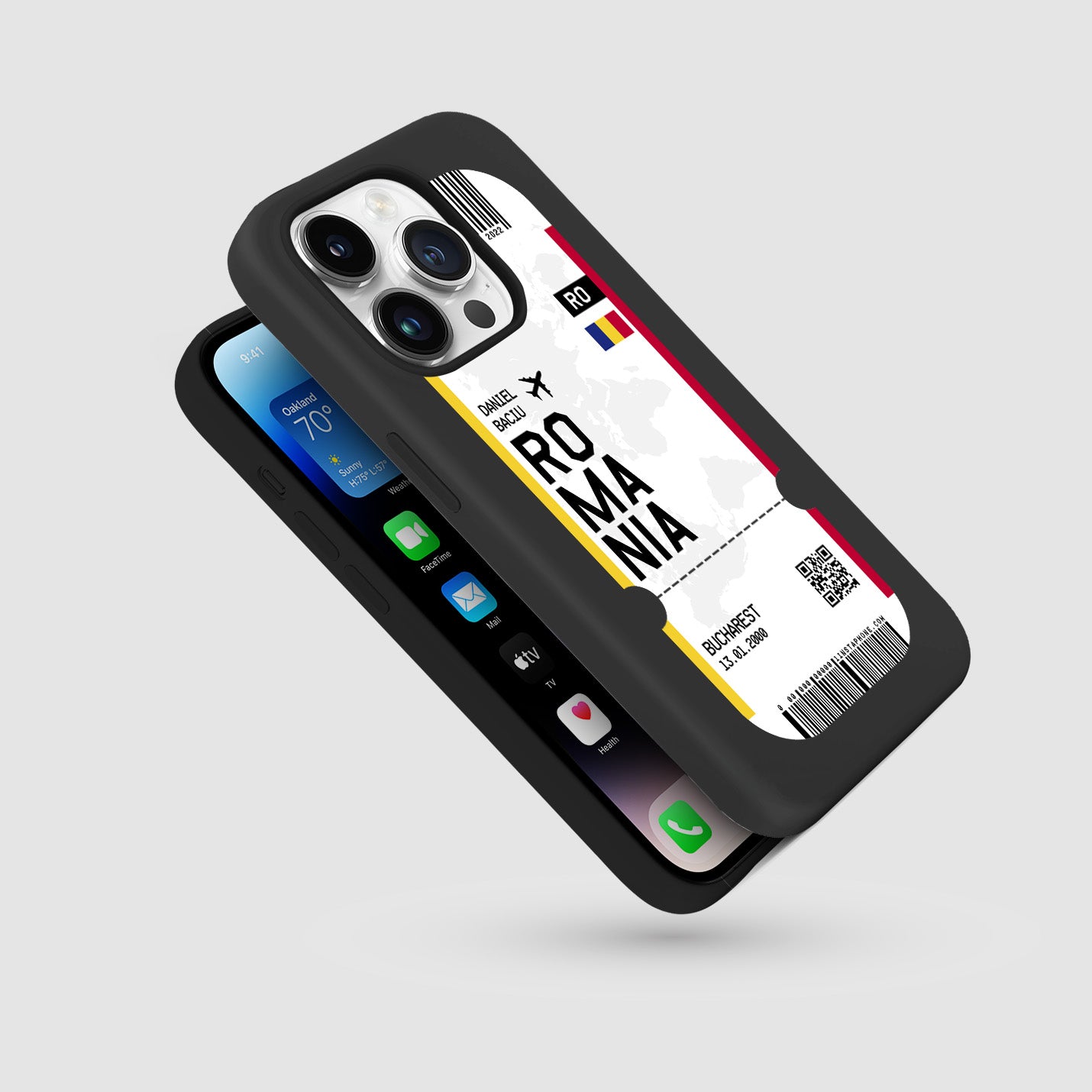 Handyhülle im Ticket Design - Rumänien - 1instaphone