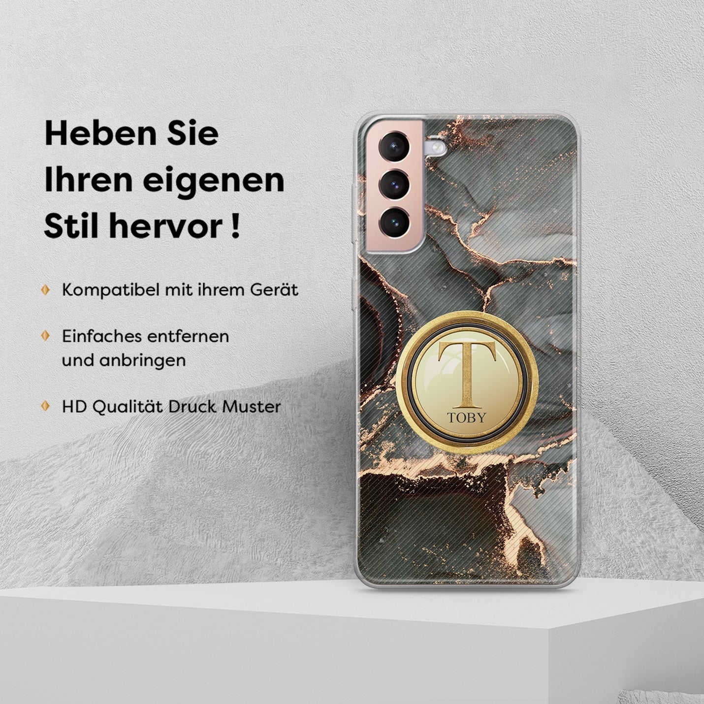 Dream Pattern Personalisierte Handyhülle BLACK GOLD - 1instaphone