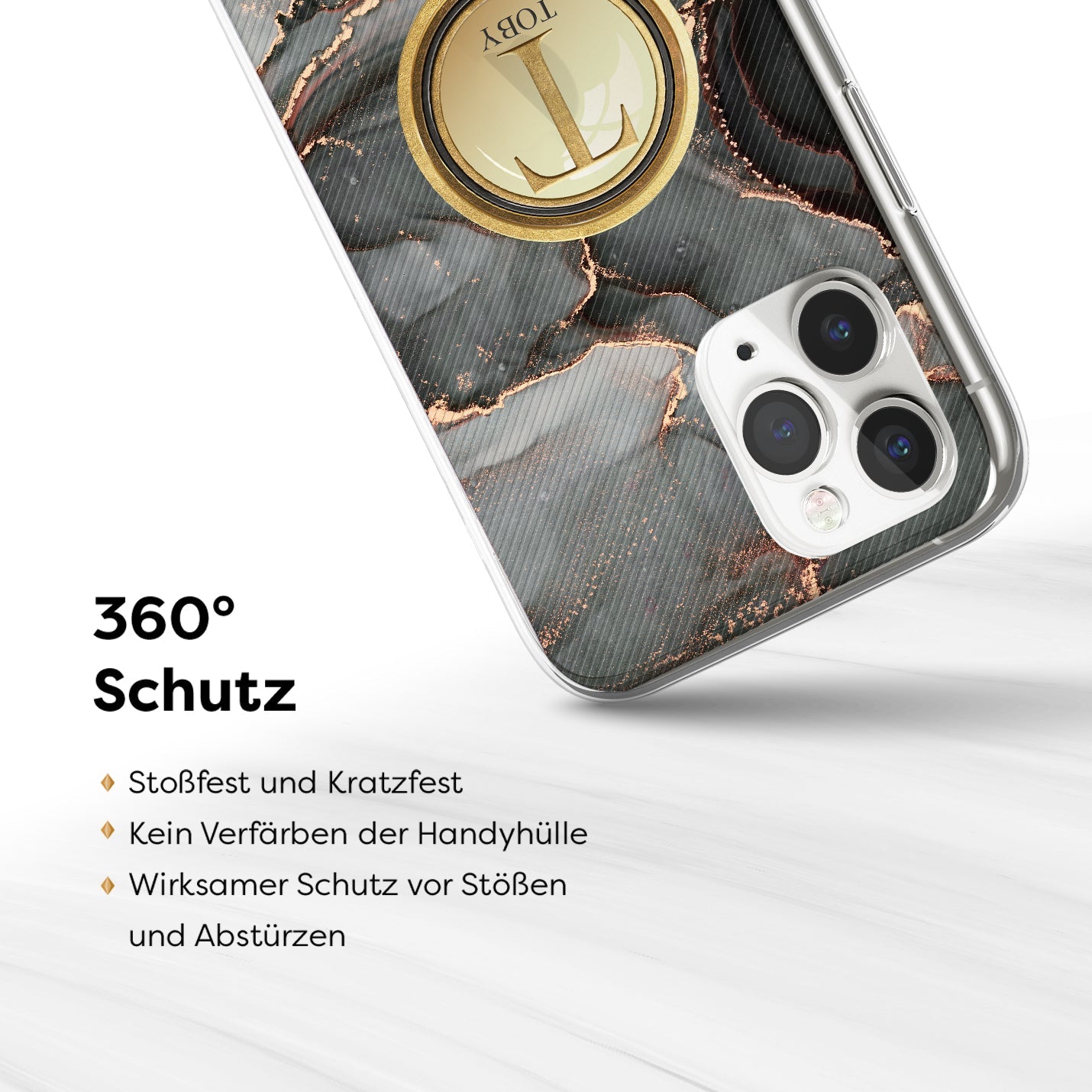 Dream Pattern Personalisierte Handyhülle BLACK GOLD - 1instaphone