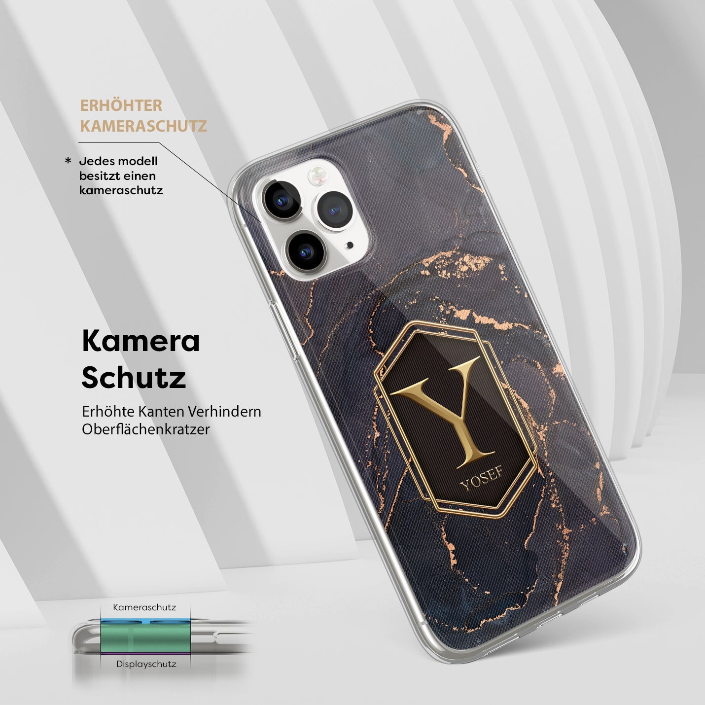 Dream Pattern Personalisierte Handyhülle DARK GOLD - 1instaphone
