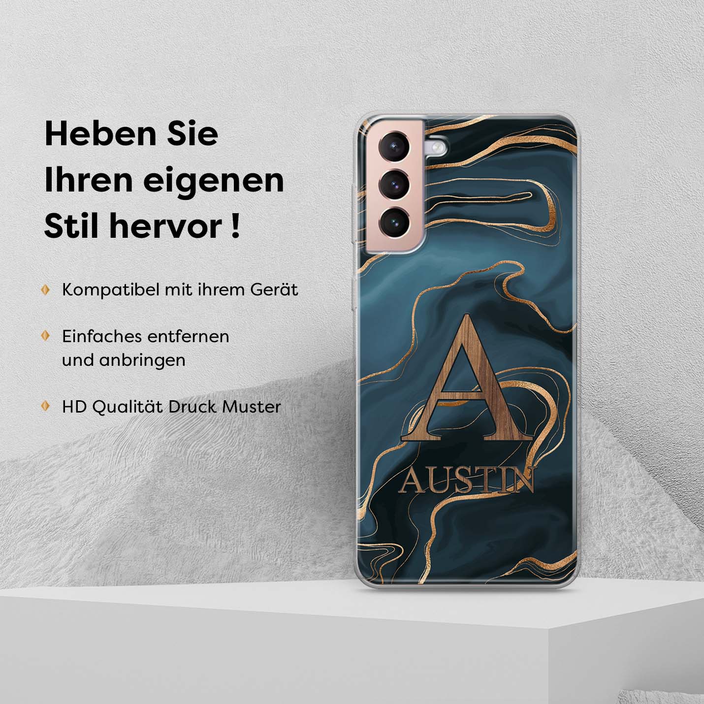 Dream Pattern Personalisierte Handyhülle DARKBLUE - 1instaphone