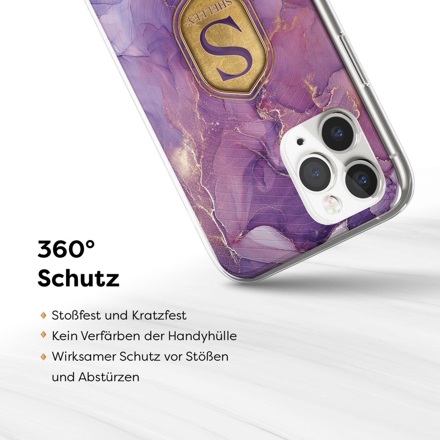 Dream Pattern Personalisierte Handyhülle PURPLE GOLD - 1instaphone