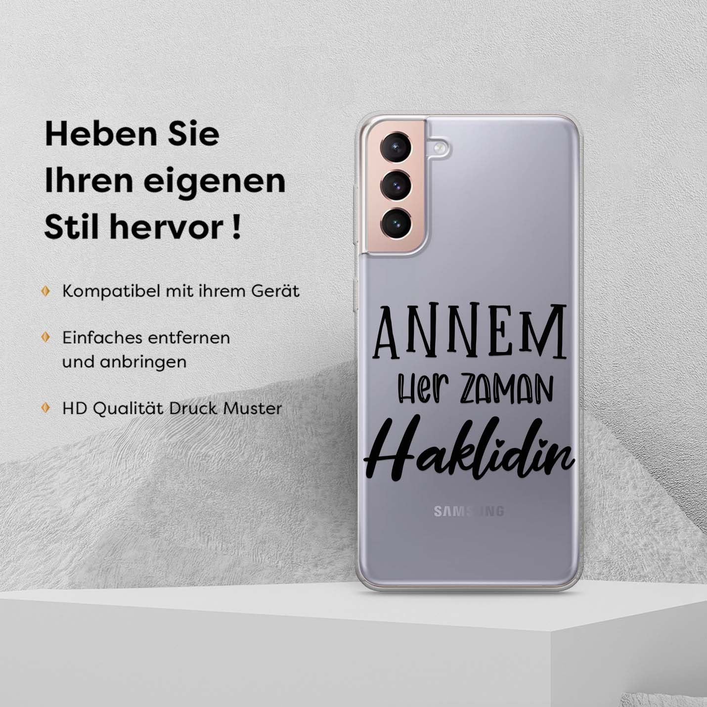 Handyhülle Anne - Annem herzaman haklidir - 1instaphone