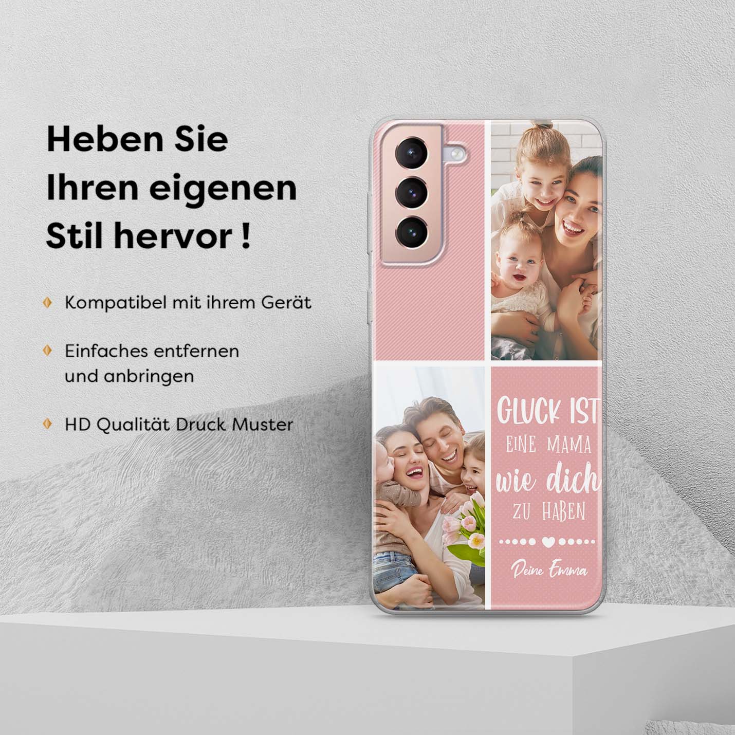 Handyhülle Mama - Bilder Collage - Glück - 1instaphone