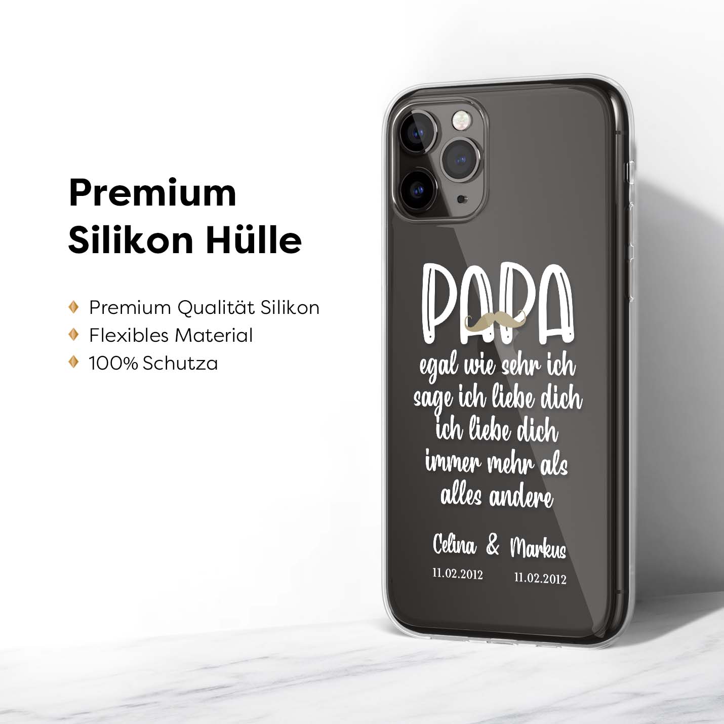 Handyhülle PAPA - Name - Text - 1instaphone
