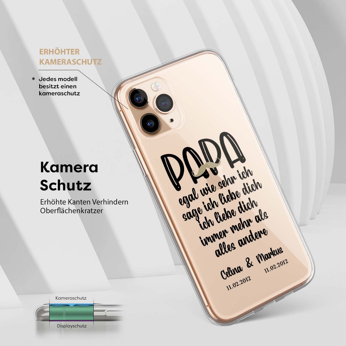 Handyhülle PAPA - Name - Text - 1instaphone
