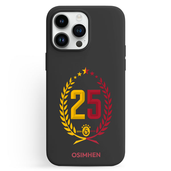 Personalisierte Galatasaray Handyhülle - Şampiyon 2025  Trikotnummer Şampiyon