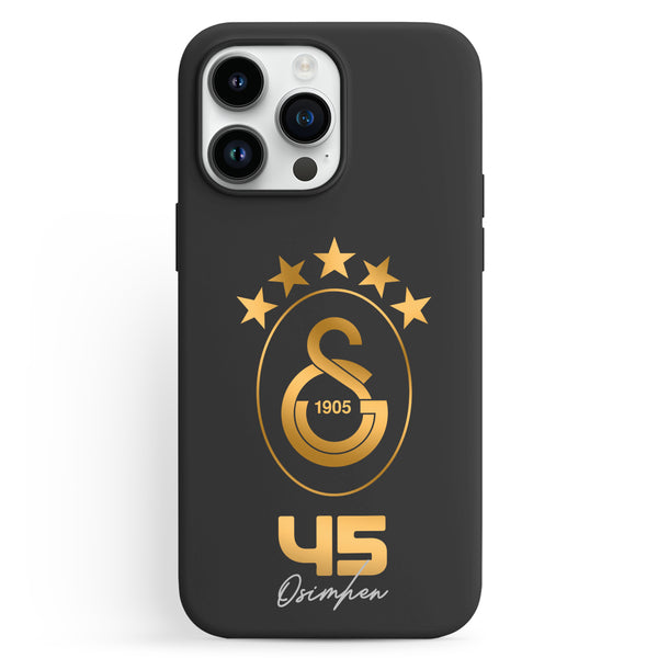 Personalisierte Galatasaray Handyhülle - Şampiyon 2025 Gold Logo