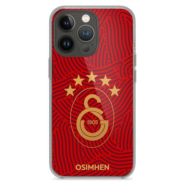 Personalisierte Galatasaray Handyhülle - Şampiyon 2025 Champions Fingerprint