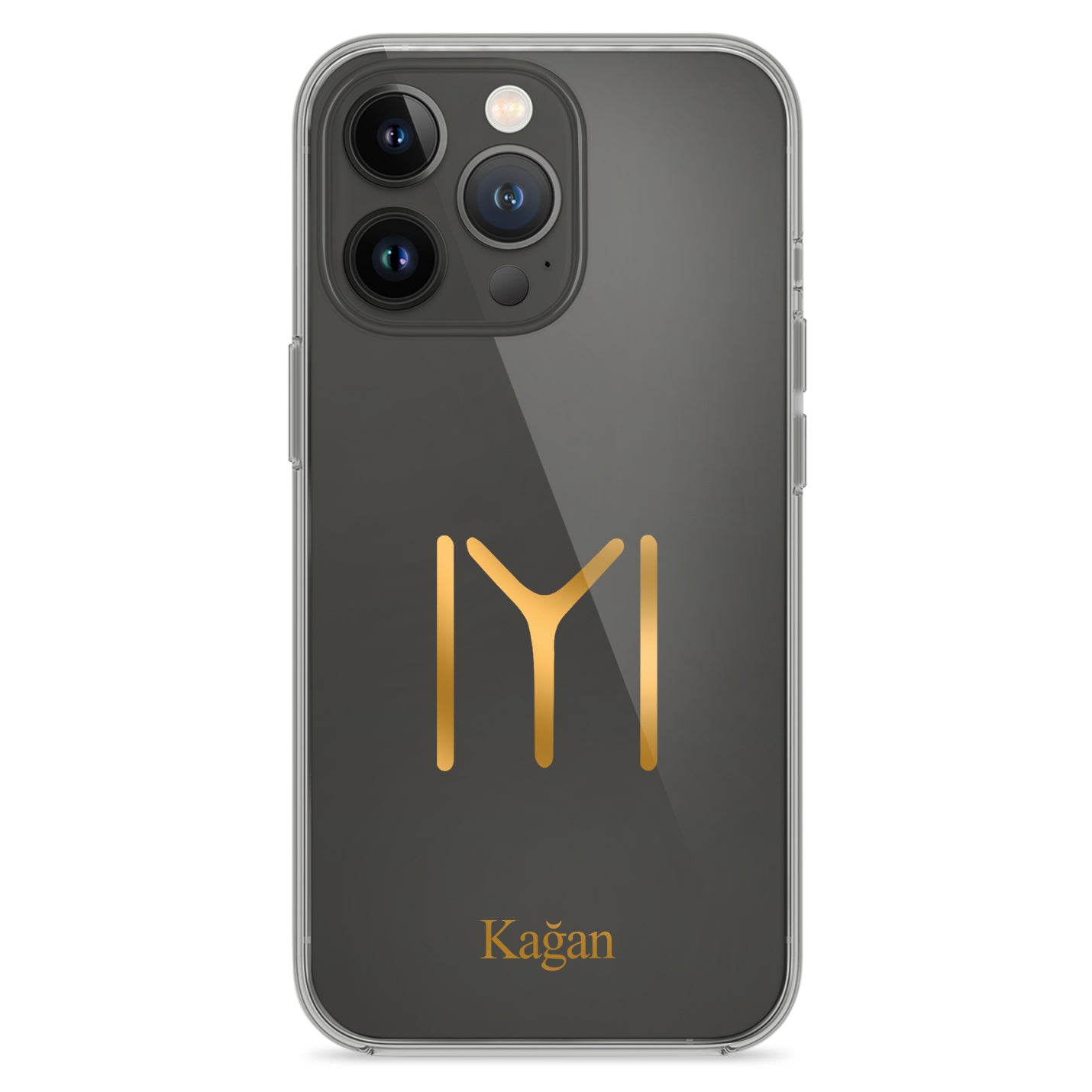 Kayı Stamm Handyhülle mit Symbol in Gold